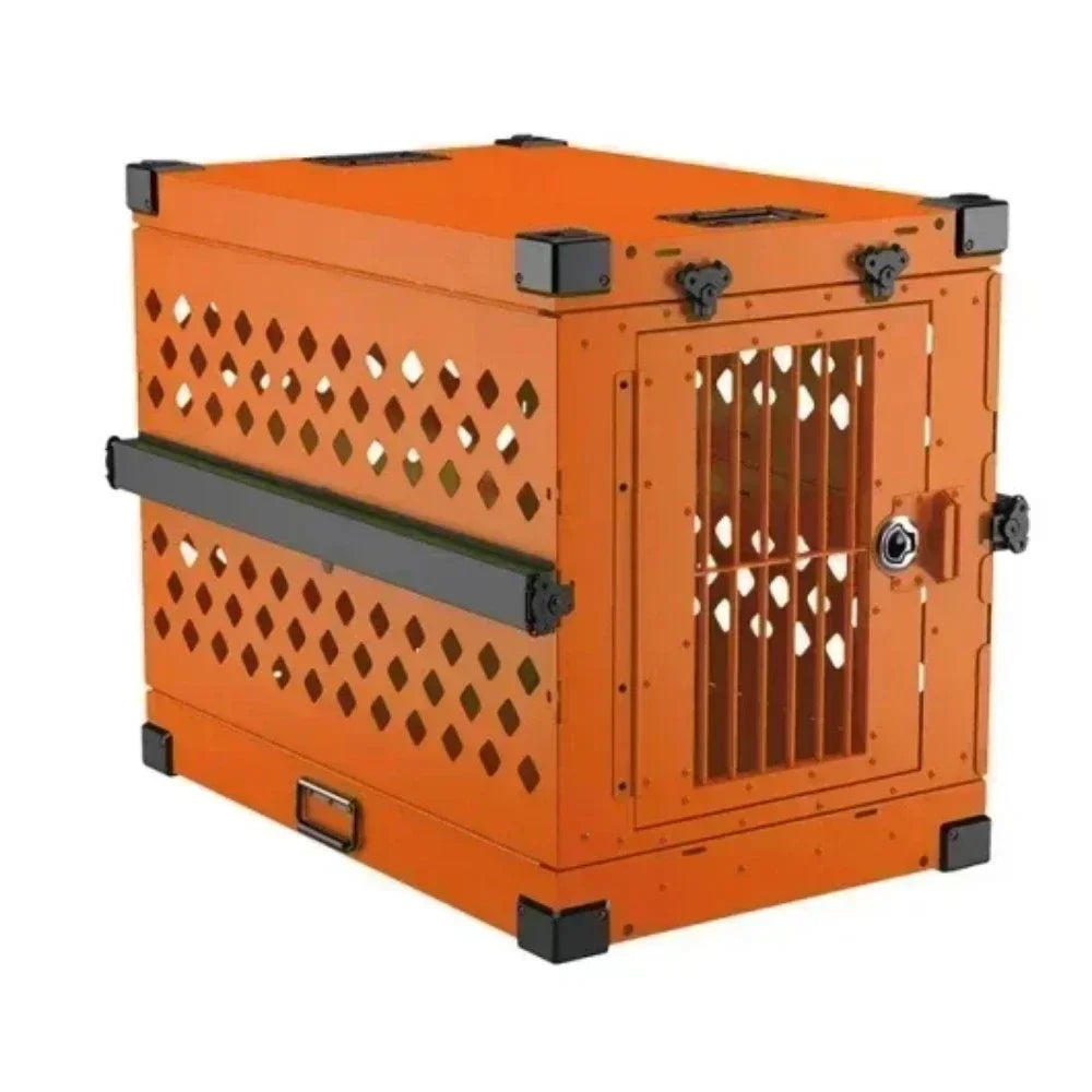 Heavy Duty Collapsible Aluminium Alloy Dog Crate Car Travel