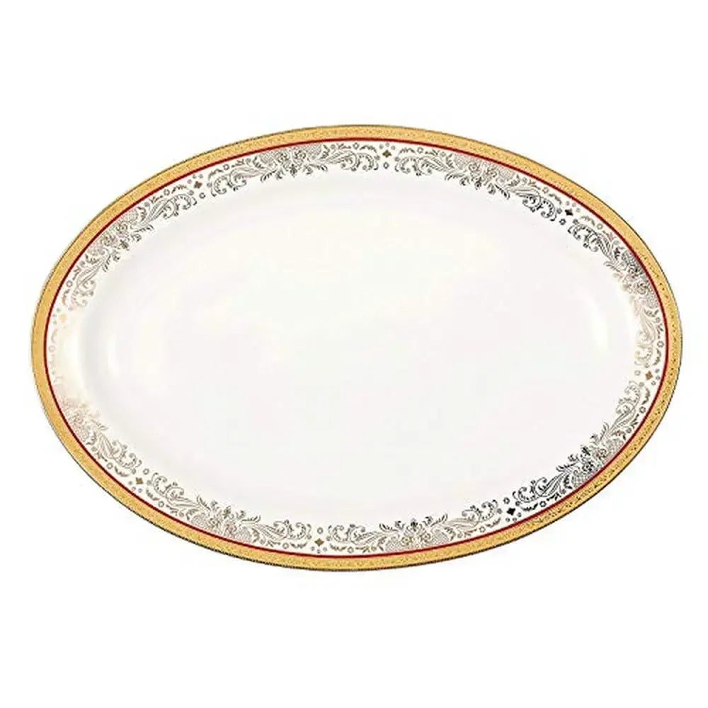Bone China 57-Piece Red and 24K Gold 8 Service
