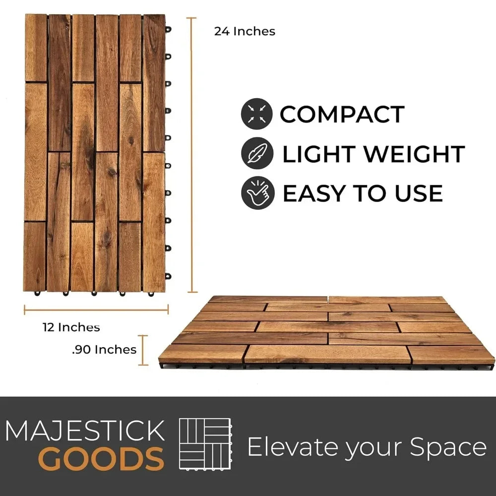 Interlocking Deck Tiles Wood Flooring - Outdoor Flooring