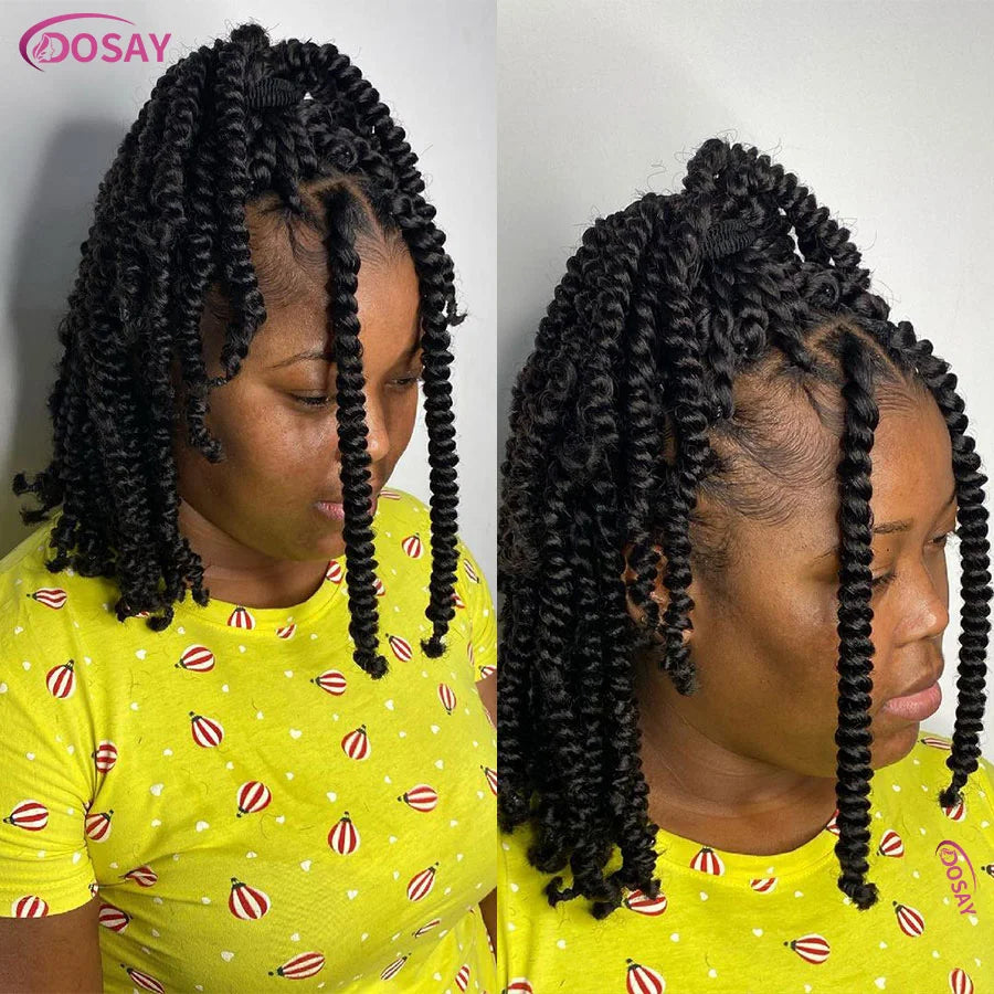 Synthetic Full Lace 12" Short Bob Knotless Box Braided Wig