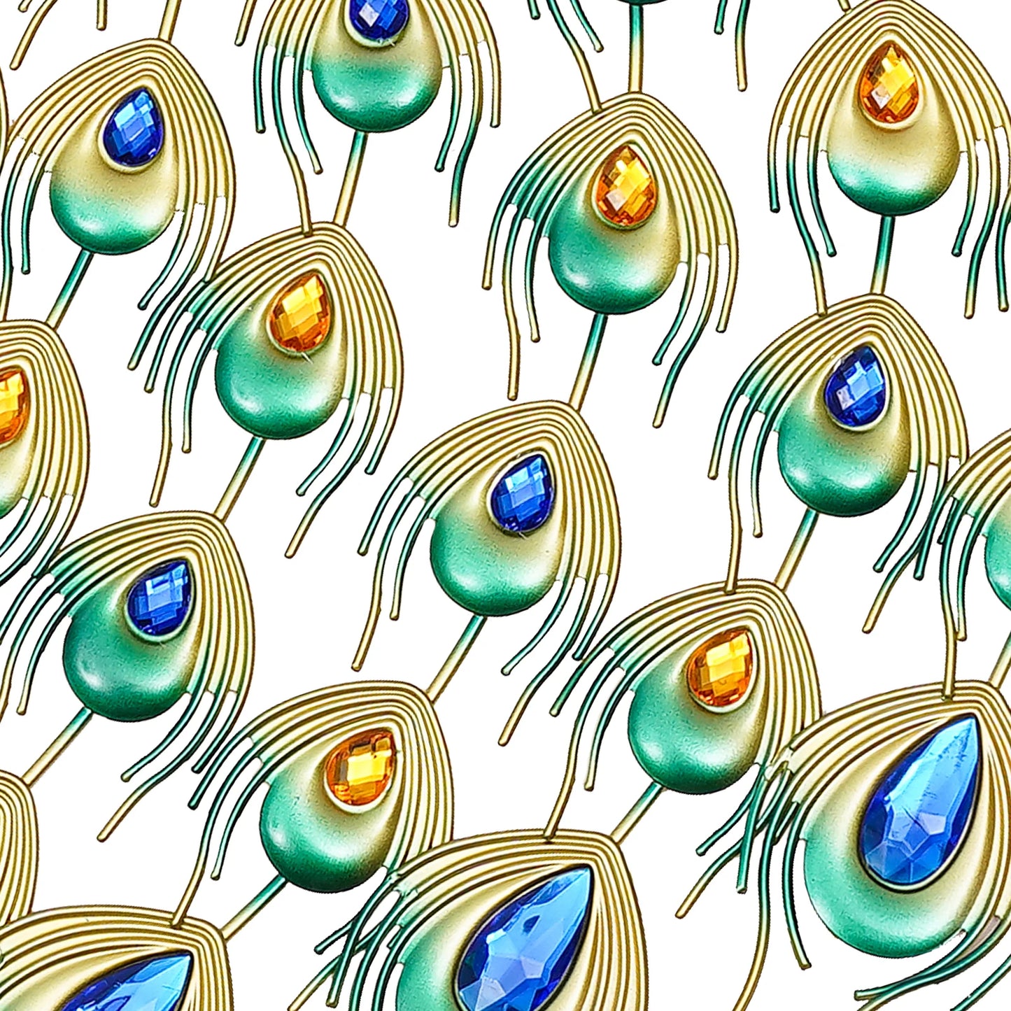 Luxury Peacock Wall Clock Metal 3D Art Decoration for Living Room