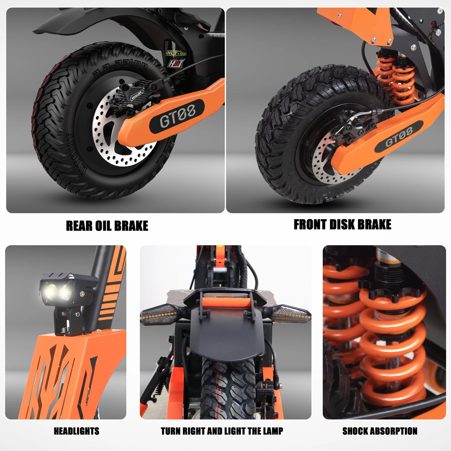Adult Electric Scooter Dual Motor Top Speed 50MPH