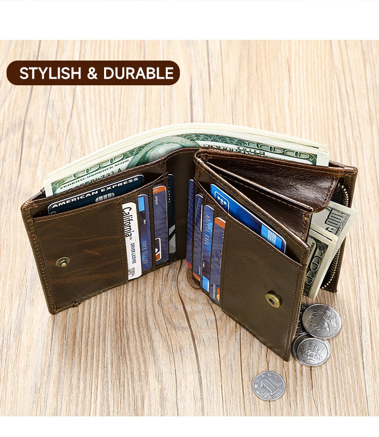 RFID Men Wallets Genuine Leather Wallets