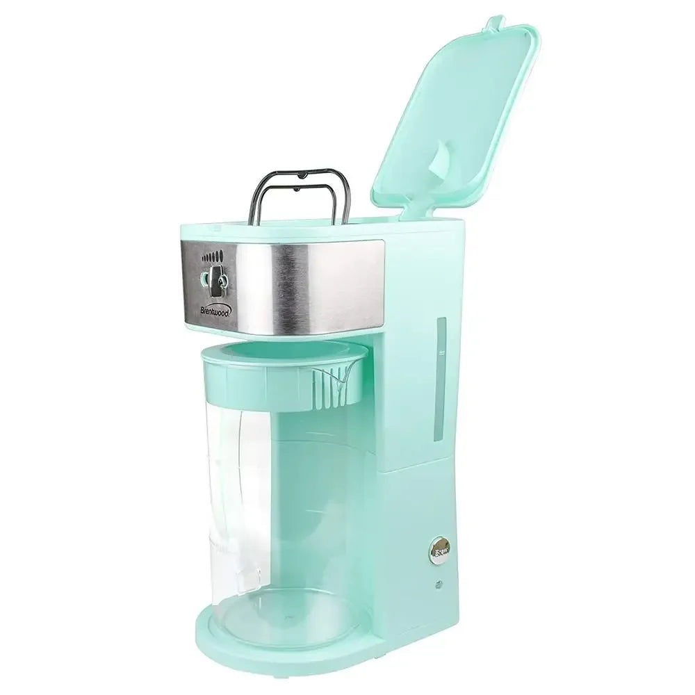 Iced Coffee Tea Maker 8 Servings Blue Filter Basket Auto Shutoff ETL Certified