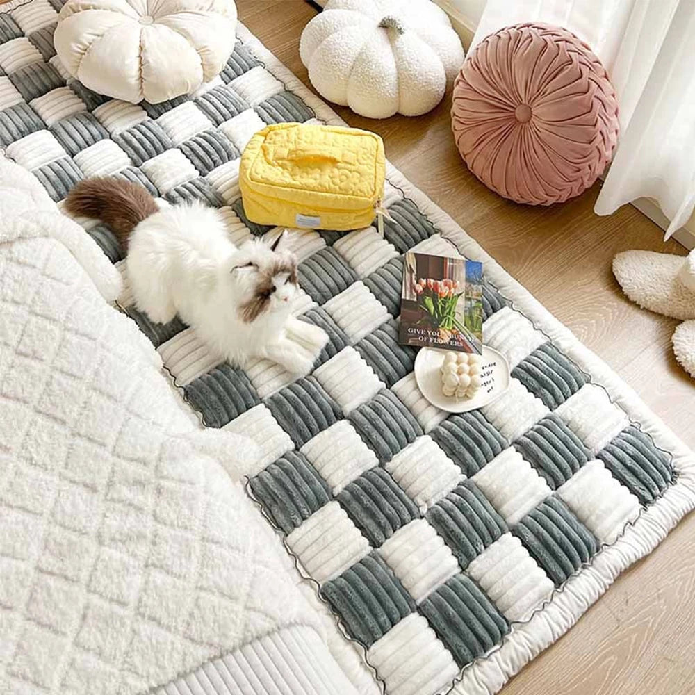 Dog Bed Mat, Cat Scratchable Blanket Anti-slip Washable Cushion