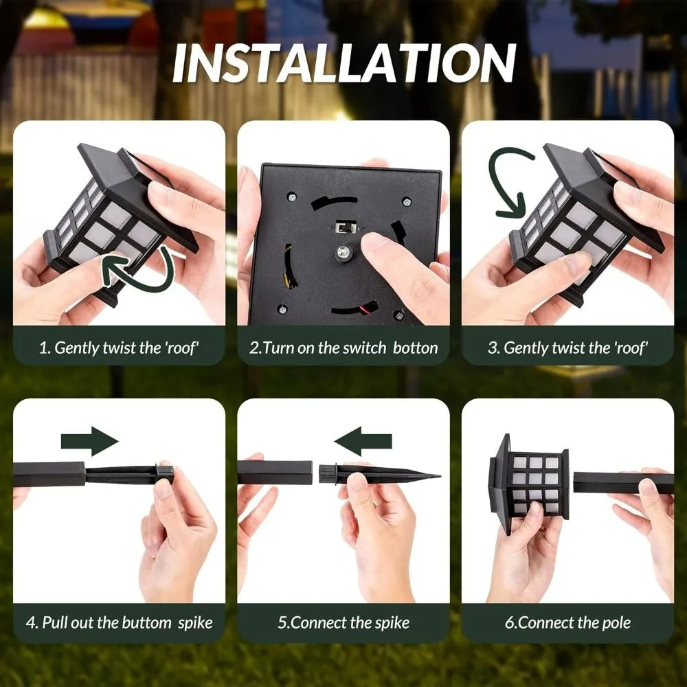 Waterproof solar outdoor light, solar garden light lighting