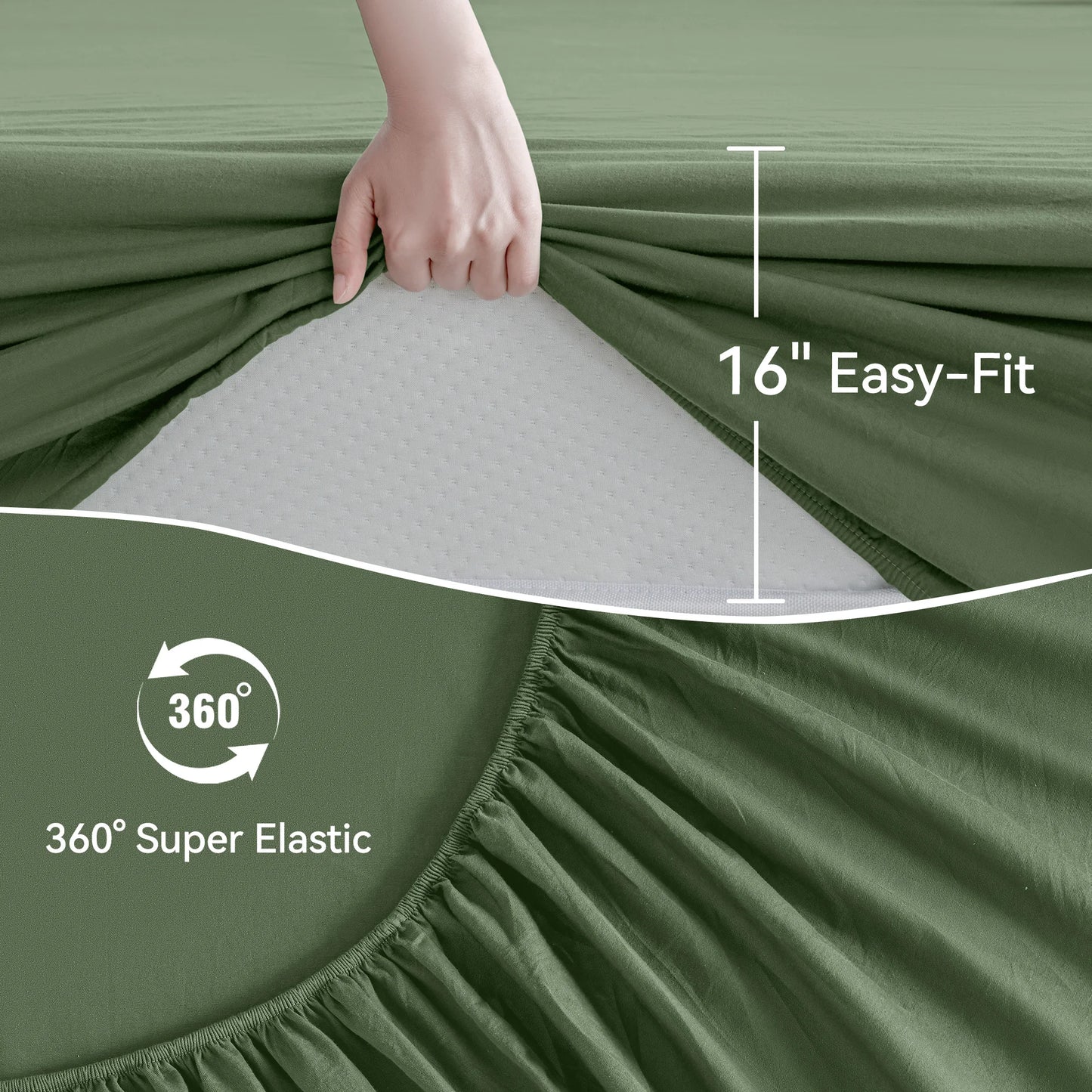 Cotton Bedsheet Easy-Fit 16 Inch Deep Pocket