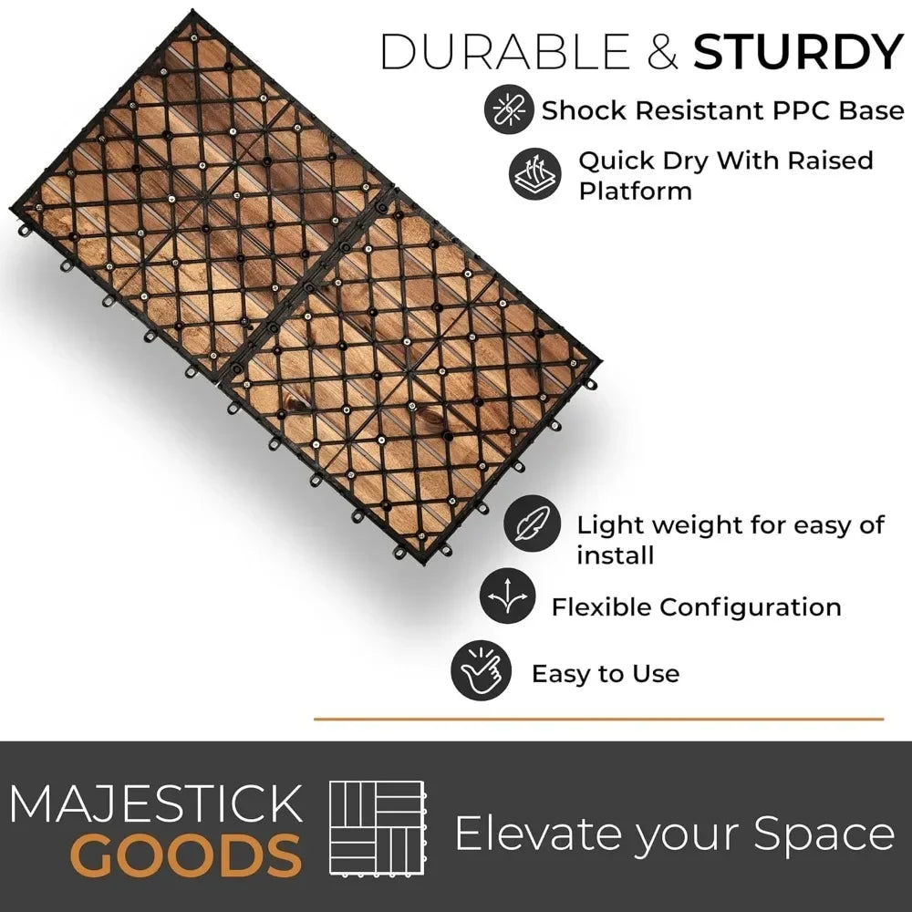 Interlocking Deck Tiles Wood Flooring - Outdoor Flooring