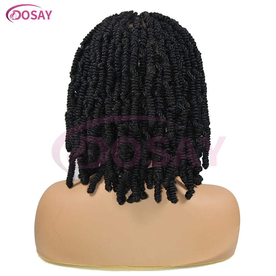 Synthetic Full Lace 12" Short Bob Knotless Box Braided Wig
