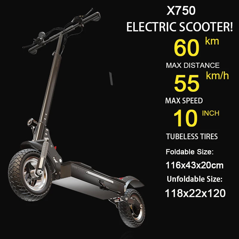 Electric Scooter for Adults Dual Brake & Dual Suspension Commuting E-Scooter Foldable E Scooter with Remote Key 330LBS MAX Load
