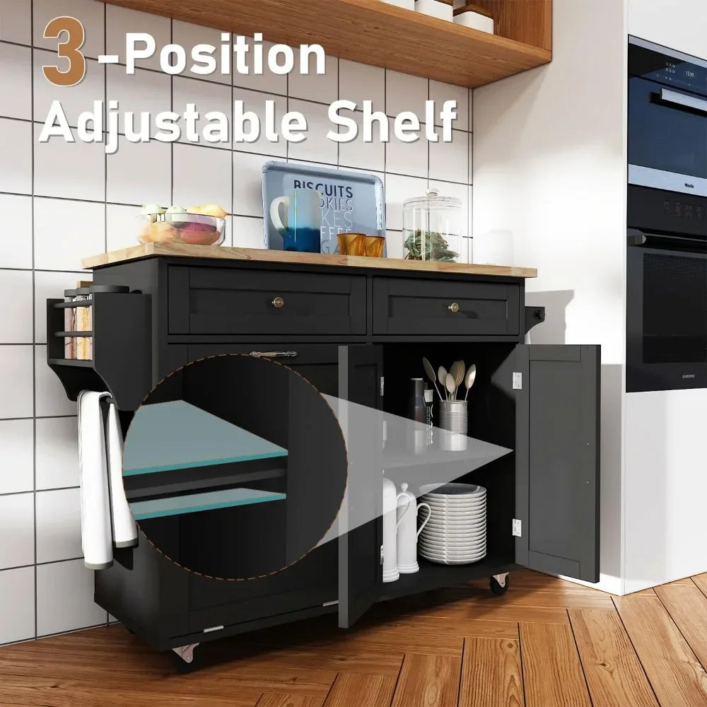 Kitchen Island Trash Cabinet Tilt Out with Folding Drop Leaf Adjustable Shelf and 2 Doors