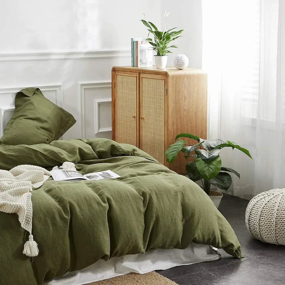 3 Piece Bedding Set,  Breathable Queen King Size Duvet Cover Bed Sheet
