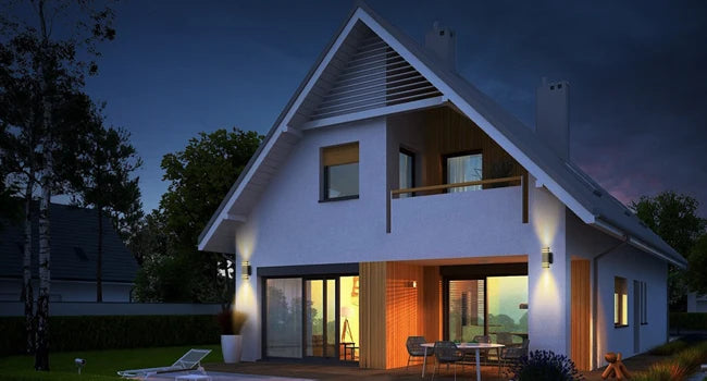 Outdoor Porch Lights with Outlet, Dusk to Dawn