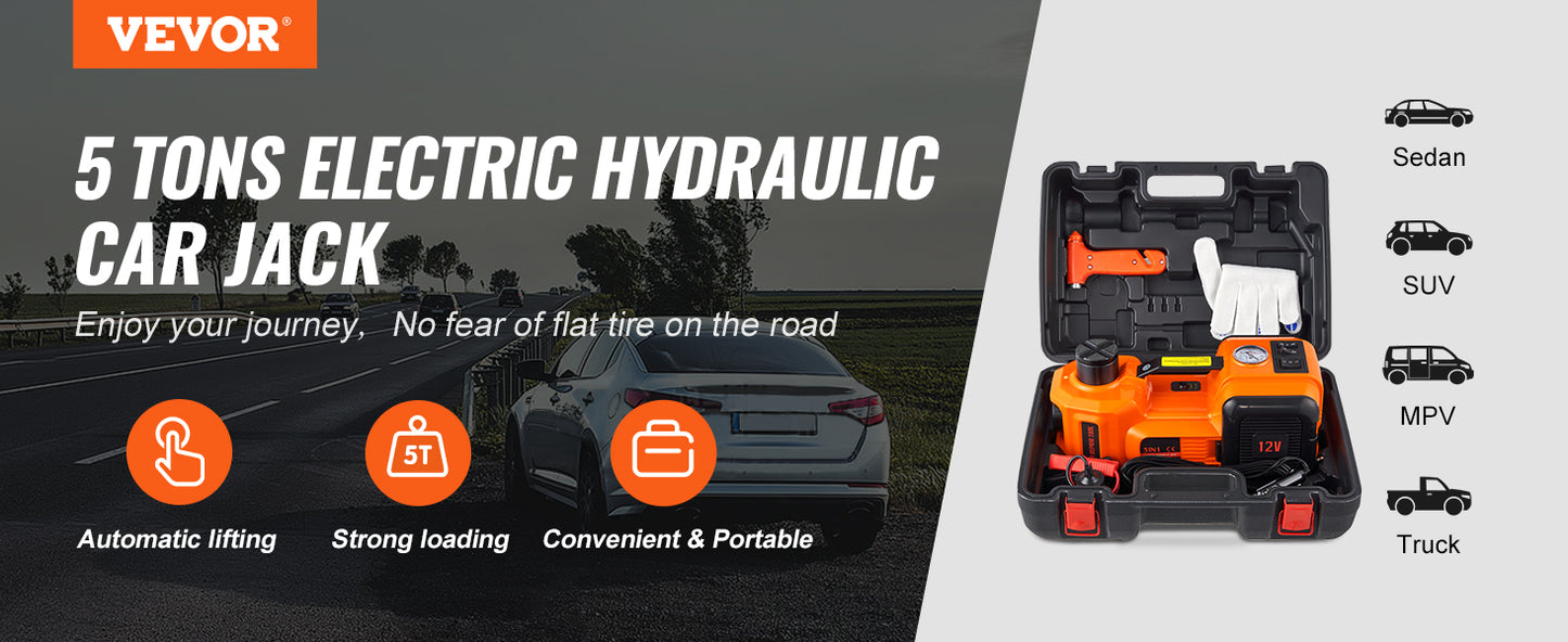VEVOR Electric 5 Ton Hydraulic Car Jack